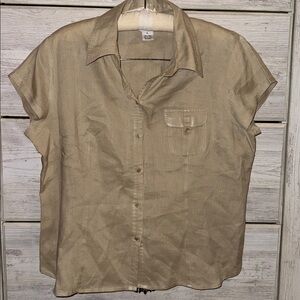 Allison Taylor Linen Button Down Top